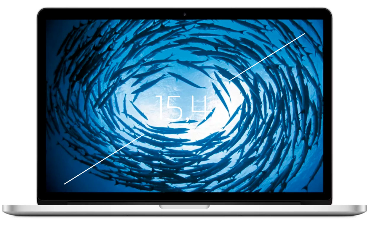 Macbook Pro de 15.4″ con procesador Intel i7 de 2.8Ghz y 500GB de Almacenamiento Flash, 16GB de RAM. 308 Ciclos de Batería.