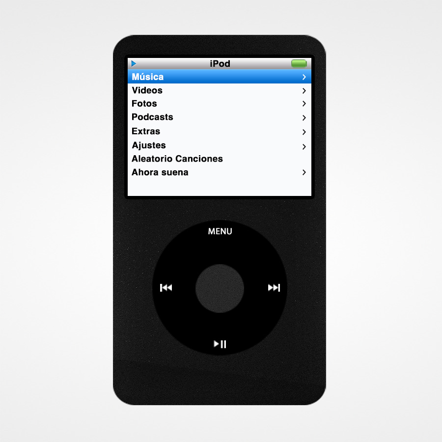 iPod Negro Deluxe con 256GB de Almacenamiento y Batería de 3.000mAh.