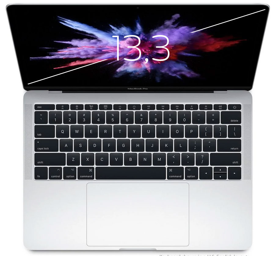 Macbook Pro de 13.3″ con procesador Intel i5 de 2 Ghz y 500GB de Almacenamiento Flash, 16GB de RAM. 142 Ciclos de Batería.